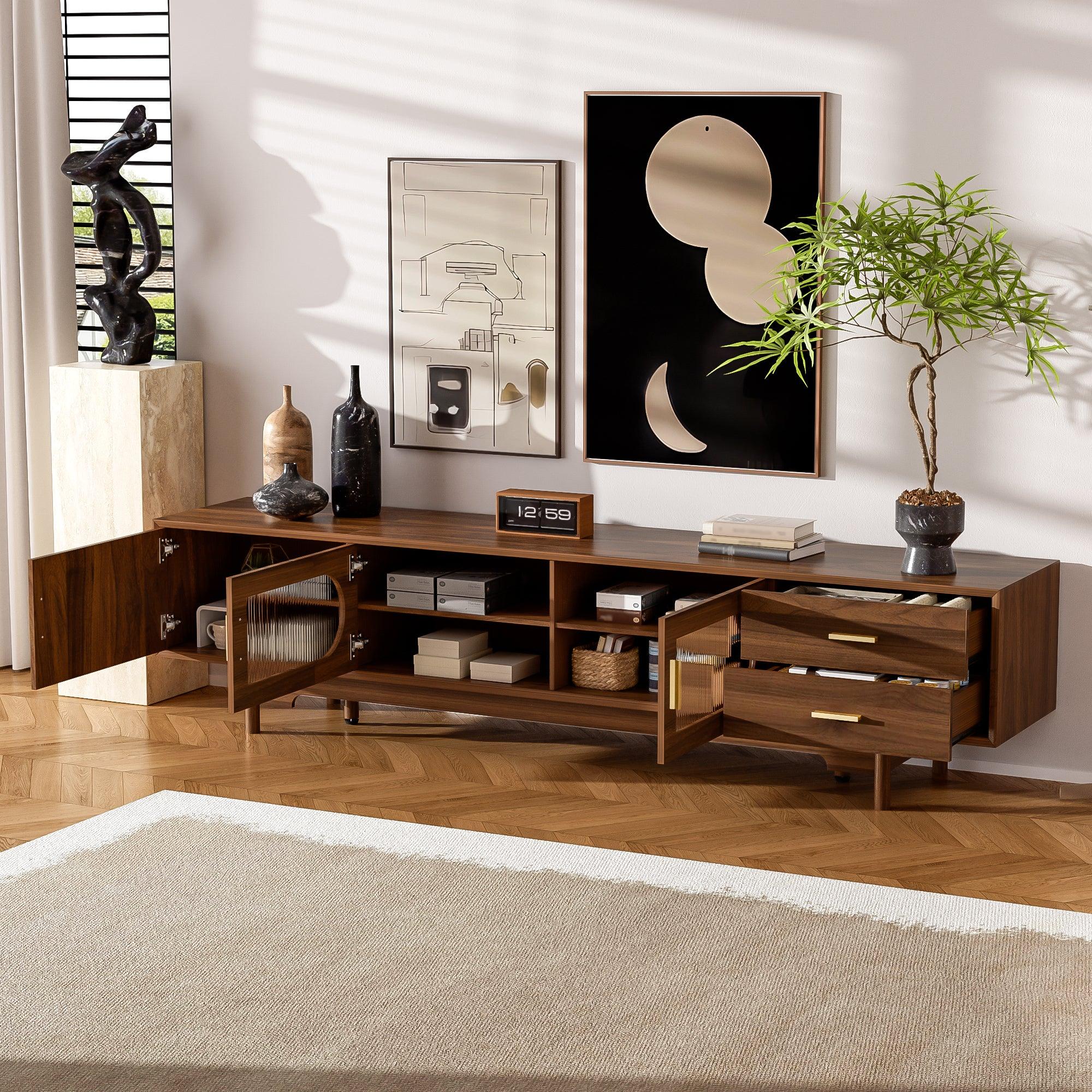 Valente Fluted Glass Media Console - valente